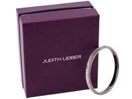 JUDITH LEIBER CRYSTAL SLIM SHIMMY THIN PAVE BANGLE