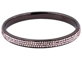 JUDITH LEIBER CRYSTAL SLIM SHIMMY THIN PAVE BANGLE