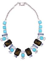 JUDITH LEIBER MULTICOLOR CRYSTAL BIB NECKLACE IOB