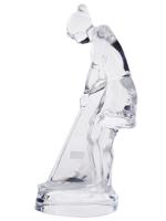 BACCARAT FRENCH CRYSTAL LADY GOLFER FIGURINE