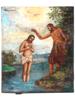 ANTIQUE RUSSIAN ORTHODOX ICON OF BAPTISM OF CHRIST PIC-0