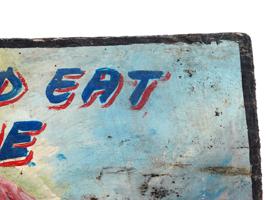 HAND PAINTED GHANA WEST AFRICA ADVERTISING SIGN