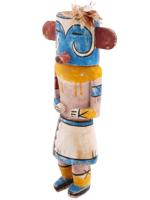 VINTAGE AMERICAN PAINTED CARVED WOOD FOLK ART DOLL