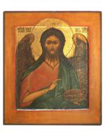 ANTIQUE RUSSIAN ICON OF ST. JOHN THE FORERUNNER