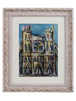 FRENCH NOTRE DAME ACRYLIC PAINTING BY RAOUL DUFY