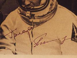 SOVIET PHOTO AUTOGRAPHED BY GAGARIN AND BELYAYEV