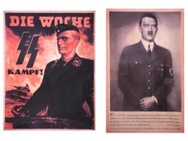 TWO PRINTS OF WWII NAZI GERMAN PROPAGANDA POSTERS