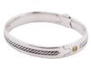 DAVID YURMAN 18K GOLD STERLING SILVER BANGLE BRACELET PIC-3