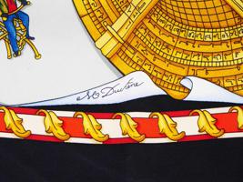 VINTAGE HERMES SPACE SILK SCARF BY MICHEL DUCHENE