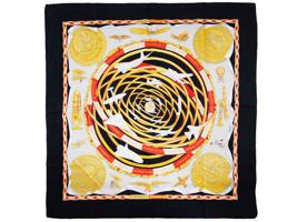 VINTAGE HERMES SPACE SILK SCARF BY MICHEL DUCHENE