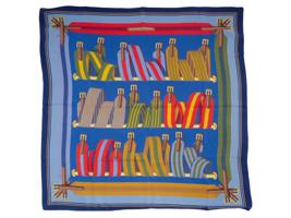 VINTAGE HERMES LES SANGLES SILK SCARF BY JOACHIM METZ