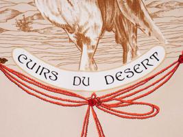 VINTAGE HERMES CUIRS DU DESERT SILK SCARF LA PERRIERE