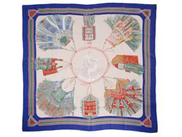 VINTAGE HERMES CUIRS DU DESERT SILK SCARF LA PERRIERE