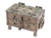 ANTIQUE MEDIEVAL REVIVAL FORGED IRON TRUNK CASKET PIC-0