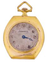 ANTIQUE TIFFANY AND CO GILT OPEN FACE POCKET WATCH