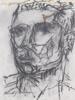 ATTR TO ALBERTO GIACOMETTI STUDY CHARCOAL PAINTING PIC-1