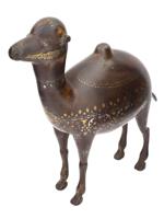 MIDDLE EASTERN CAMEL FIGURE WITH GOLD AND SILVER INLAY