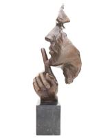 HOMAGE TO SALVADOR DALI SURREAL CAST BRONZE SCULPTURE