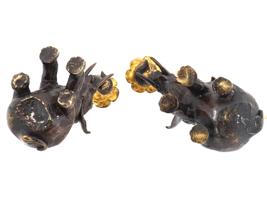 PAIR OF VINTAGE BRONZE INDIAN ELEPHANT CANDLE HOLDERS