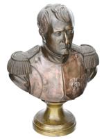 ANTIQUE BRONZE EMPEROR NAPOLEON BUST AFTER JEAN BULIO