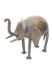 VINTAGE PRIMITIVE BRONZE SCULPTURE OF AN ELEPHANT PIC-1