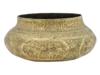 ANTIQUE ISLAMIC BRASS BOWL WITH ENGRAVED DECORATIONS PIC-2