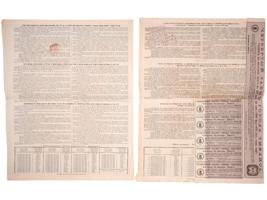 ANTIQUE RUSSIAN EMPIRE LOAN BONDS WITH COUPONS