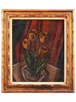 AMERICAN FLORAL STILL LIFE OIL PAINTING BY KAY BARNUM