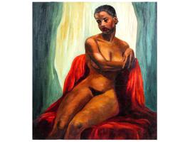 ATTR TO SUZANNE VALADON FEMALE NUDE OIL PAINTING