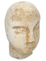 VINTAGE MODERNIST ABSTRACT ALABASTER HEAD SCULPTURE