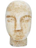 VINTAGE MODERNIST ABSTRACT ALABASTER HEAD SCULPTURE