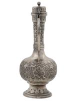 ANTIQUE PERSIAN SILVER DECORATED PRESENTATION EWER JUG