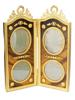 ANTIQUE GILT BRONZE DOUBLE FOLDING PICTURE FRAME PIC-0