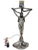 ART NOUVEAU WOMAN WITH SNAKE FIGURAL TABLE LAMP PIC-0