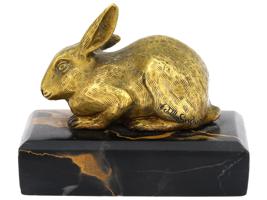 SWISS GILT BRONZE SCULPTURE BY EDOUARD-MARCEL SANDOZ