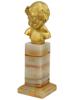 FRENCH GILT BRONZE BUST OF A CHILD BY LOUIS SOSSON PIC-2