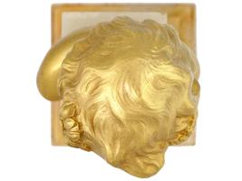 FRENCH GILT BRONZE BUST OF A CHILD BY LOUIS SOSSON