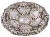 ANTIQUE DUTCH EMBOSSED SILVER PLATED FRUIT BOWL PIC-0