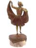 ANTIQUE AUSTRIAN BRONZE FIGURE OF A NUDE DANCER PIC-1