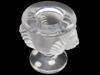 LALIQUE TETE DE LION FROSTED LION HEAD LIGHTER HOLDER PIC-2