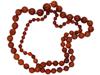 VINTAGE CARNELIAN STONE GRADUATED BEADED NECKLACE PIC-1