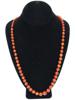 VINTAGE CARNELIAN STONE GRADUATED BEADED NECKLACE PIC-0