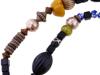 VINTAGE NEO TRIBAL ASSYMETRIC BEADED NECKLACE PIC-2