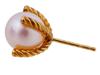 DAVID YURMAN 18K GOLD DIAMOND PEARL STUD EARRINGS PIC-7