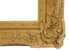 ANTIQUE RECTANGULAR FORM VICTORIAN GILT WOOD FRAME