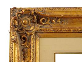 ANTIQUE RECTANGULAR FORM EDWARDIAN GILT WOOD FRAME