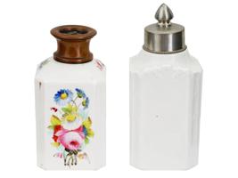 LES ETAINS DE PARIS LIMOGES PORCELAIN PERFUME BOTTLES