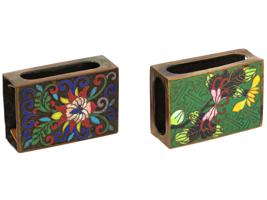 ANTIQUE CHINESE CLOISONNE SET BOX AND MATCH CASES