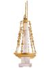 NEOCLASSICAL GILT BRASS WHITE MARBLE BALANCE SCALE PIC-1