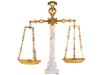 NEOCLASSICAL GILT BRASS WHITE MARBLE BALANCE SCALE PIC-2
